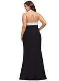 Kailey Empire Halter Floor-Length Chiffon Evening Dress With Pleated STIP0020952