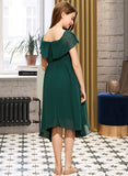 Veronica A-Line Square Neckline Knee-Length Chiffon Junior Bridesmaid Dress STIP0013329