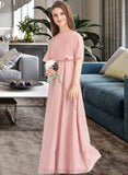 Yareli A-Line Scoop Neck Floor-Length Chiffon Junior Bridesmaid Dress STIP0013493