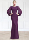 Marilyn Trumpet/Mermaid Scoop Neck Floor-Length Chiffon Mother of the Bride Dress With Beading Sequins STI126P0014748