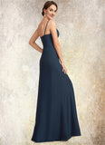 Gianna A-Line Square Neckline Floor-Length Chiffon Mother of the Bride Dress STI126P0014818