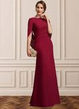 Kali Trumpet/Mermaid Scoop Neck Floor-Length Chiffon Mother of the Bride Dress With Ruffle STI126P0014842