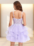 Tess Ball-Gown/Princess Sweetheart Short Tulle Homecoming Dress STIP0025677