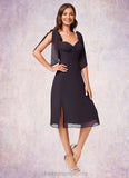 Iris A-line Sweetheart Knee-Length Chiffon Cocktail Dress STIP0022500