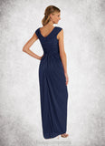 Terri Sheath Pleated Mesh Floor-Length Dress STIP0022671