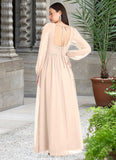 Zoie Kelly Cream Long Sleeve Maxi Dress Atelier Dresses | Azazie STIP0022893