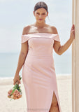 Trumpet/Mermaid Off-the-Shoulder Sleeveless Floor-Length Stretch Crepe Plus Size Bridesmaid Dresses Lillian STIP0025261