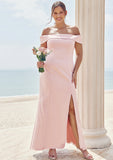 Trumpet/Mermaid Off-the-Shoulder Sleeveless Floor-Length Stretch Crepe Plus Size Bridesmaid Dresses Lillian STIP0025261