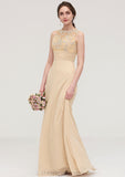 Sleeveless Halter Open Back Long/Floor-Length Sheath/Column Chiffon Bridesmaid Dresses With Pleated Lace Jan STIP0025451