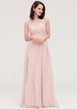 Sleeveless V Neck Long/Floor-Length Chiffon A-line/Princess Bridesmaid Dresses With Pleated Appliqued Jacquelyn STIP0025467