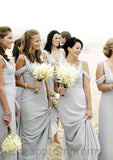 V-Neck Sleeveless Pleated Floor-Length A-Line Combination Bridesmaid Dresseses Rita STIP0025546