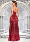 Angelina A-line Sweetheart Floor-Length Sequin Prom Dresses STIP0025868