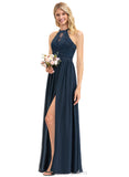 Frida A-line Scoop Illusion Floor-Length Chiffon Lace Evening Dress STIP0020944