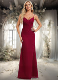 Patricia Trumpet/Mermaid V-Neck Floor-Length Chiffon Bridesmaid Dress STIP0025825