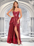 Angelina A-line Sweetheart Floor-Length Sequin Prom Dresses STIP0025868