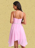 Yazmin A-line Sweetheart Asymmetrical Chiffon Homecoming Dress With Beading STIP0025690