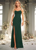 Livia Trumpet/Mermaid Cowl Floor-Length Chiffon Prom Dresses With Ruffle STIP0025874