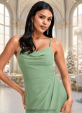 Destiney A-line Cowl Floor-Length Chiffon Bridesmaid Dress STIP0025741