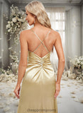 Gwen Trumpet/Mermaid Cowl Floor-Length Stretch Satin Bridesmaid Dress STIP0025792