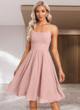 Yaritza A-line Scoop Knee-Length Chiffon Homecoming Dress STIP0025686