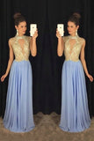 2024 High Neck Prom Dresses A Line Chiffon PY89ADGX