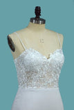 2024 Spandex Mermaid Spaghetti Straps Wedding Dresses With P98DB24C