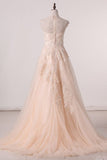 2024 Tulle Wedding Dreeses V Neck A Line PEHC1XFS