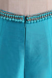 2024 Two Pieces Prom Dresses Satin With Beading P29XBRGF