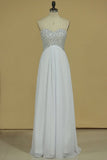 2024 Sweetheart Prom Dress Open Back Beaded Bodice A Line Floor PK2AR5EJ