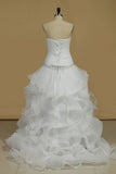 2024 Wedding Dresses A Line Scalloped Neck Tulle With Ruffles PQHLYXYZ