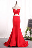 2024 Sweetheart Evening Dresses Mermaid Satin Ruched P7F9XKL1