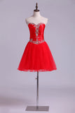 2024 Homecoming Dresses A Line Sweetheart Beading Short/Mini PDRSDJBS