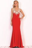 2024 Sexy V Neck Prom Dresses Mermaid Spandex With PCYJC4T7