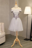 2024 Tulle Boat Neck Homecoming Dresses A Line PE5N5XFF