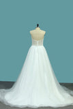 2024 Sweetheart Wedding Dresses A Line Tulle With PXAHYHG2