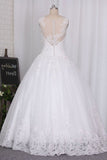 2024 Wedding Dresses Scoop A Line With Beads PSSRFMRR