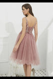 V-Neck Tulle With Beaded Short PE1S99DA