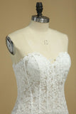 2024 Vintage Wedding Dresses Sweetheart A Line Tulle With Applique P89G8TA3