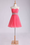 2024 Homecoming Dress Sweetheart Pleated Bodice A Line Short/Mini PMYPDCLS