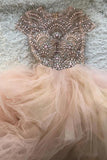 Tulle Beads Long Prom Dress A Line Formal P84731S5