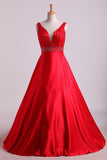 2024 Evening Dresses A-Line Floor Length Lace-Up P9A742L7