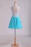 2024 Straps A-Line/Princess Homecoming Dresses Chiffon P9Q3TZKG