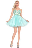 2024 Homecoming Dresses A-Line Boat Neck Short/Mini Beaded P29MRREZ