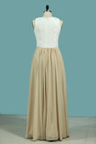 2024 Chiffon & Lace Bridesmaid Dresses A Line Scoop P29FB6BM