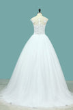 2024 Wedding Dresses Scoop Tulle With Applique A Line P5T2CR31