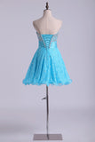 2024 Homecoming Dresses A Line Sweetheart Short Lace With PF2Z4PGB