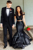 2024 Two Pieces Prom Dresses Off The Shoulder Sain P4JBTZKE