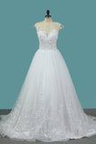 2024 Sexy Open Back Scoop A Line Wedding Dresses PZ4YZJ55