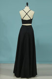 2024 Two-Piece Spaghetti Straps Evening Dresses A Line P98BLZAN