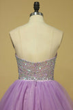 2024 A Line Sweetheart Homecoming Dresses Tulle With Rhinestone PT2D1J7X